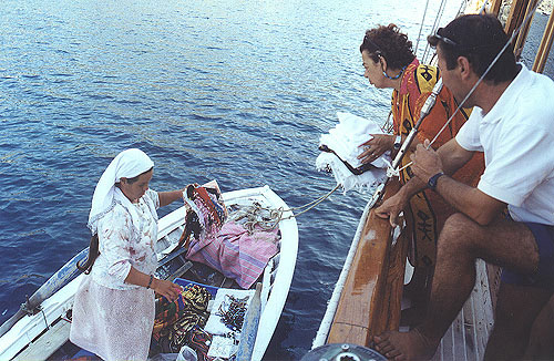 local handcraft is offered alongside the gullets on a Blue Cruise