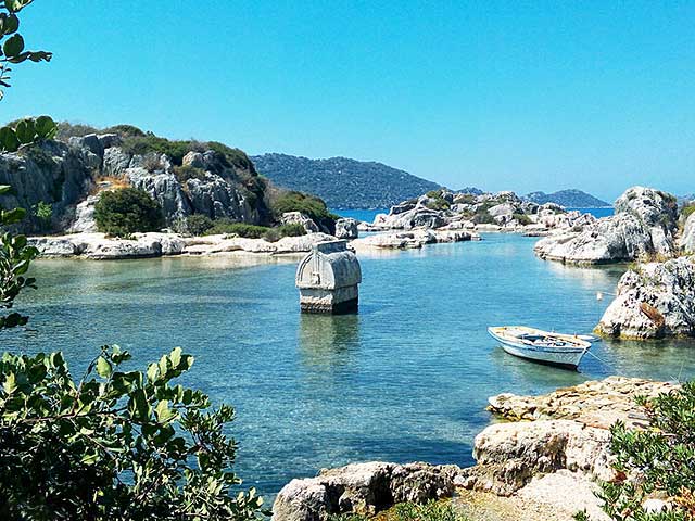 Lycian Tombs, remains of ancient Patara - blue voyage, blue cruise, gulet holiday