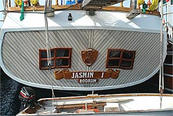 handcrafted aft of M/S JASMIN