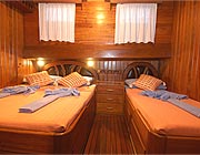 Cabin with separated beds