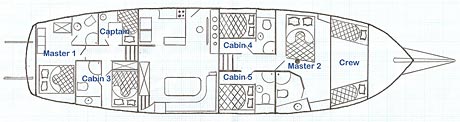 ample space in 5 cabins - M/S TUFAN 5