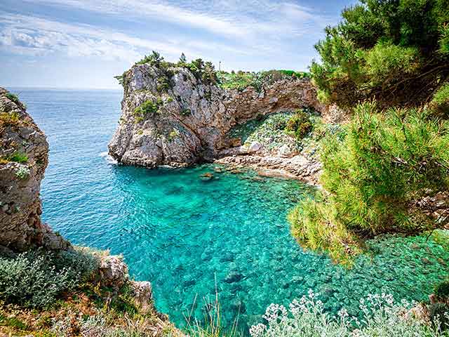 Bay of Dalmation coast line - Montenegro - Croatia blue voyage