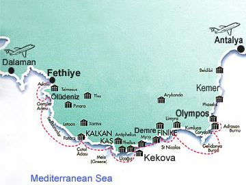 3 nights mini cruise - Fethiye to Olympos